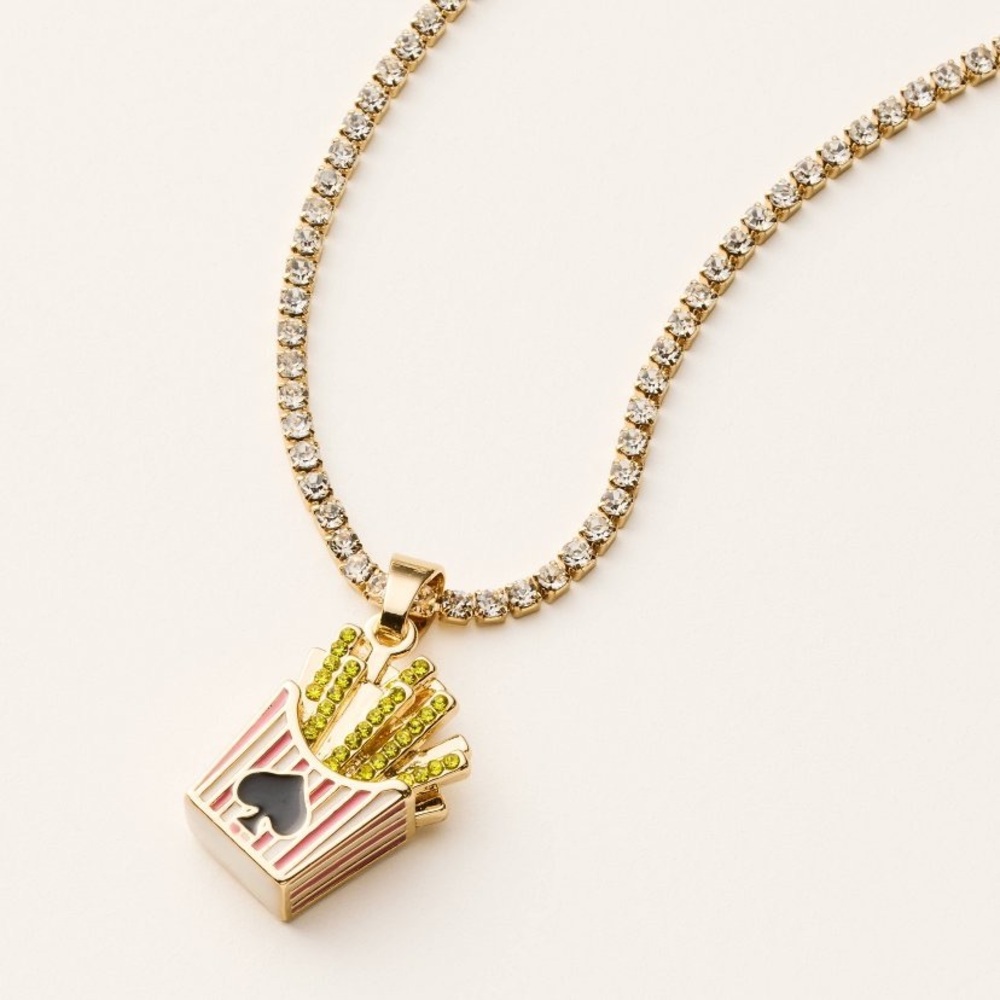 Kate Spade New York X Target Gold French Fry Charm Tennis Necklace